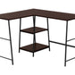 Computer Desk, Home Office, Corner, Storage Shelves, L Shape, Work, Laptop, Contemporary, Modern