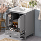 Bathroom Vanity With Integrated Undermount Ceramic Sink, 2 Doors And 1 Drawer, Soft Close Hinges