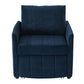 Upholstered Convertible Sleeper Sofa With 5 Position Backrest, Side Pockets, Storage