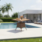 Square Patio Dining Table - Brown