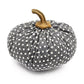 Pumpkin Ornament Decor For Holiday Harvest Festival Fall Festival & Thanksgiving (Set of 3) - White / Gray