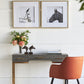 Wall Art Horse Animal Printing, Wall Decor Accent (Set of 2) - Golden / White
