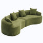 4 Seater Sofa With Fabric, 30D, 60 Hardness Full Sponge, 4 Pillow For Living Room, Home Furniture Sleeper Sectional Sofa For Apartment