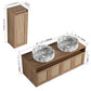 Bathroom Vanity & Art Sink And Side Cabinet, Float Mounting Design
