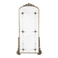 Antique Arched Mirror With Metal Frame, Full Length Mirror For Living Room Bathroom Entryway - Gold