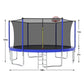 14Ft For Kids Children With Safety Enclosure Net Outdoor Backyards Large Recreational Trampoline - Blue