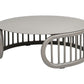 Harper - Indoor/Outdoor Modern Round Coffee Table - Geige Taupe Aluminum