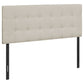 Full Size, Bed Headboard Only Upholstered, Transitional - Beige