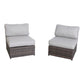 Modern Rattan Wicker Seating Group With Cushions