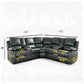 Power Reclining Sectional Sofa With 3 Adjustable Recliners, USB Ports & Cup Holders, Oversized Seating For Living Room - Black