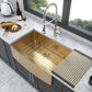 Farmhouse Kitchen Sink, Stainless Steel, Apron Front