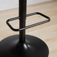 Alessa - Set of 2 - 26" Adjustable Walnut Bentwood & Black Leather 360° Swivel Bar Stools