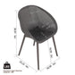 4 Pack Lounge Chair Set With Long Table