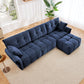 Sofa Set With Ottoman And Pillows, Textured, High Resilience Cushions