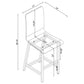 Counter Height Stools With Curved Back Design (Set of 2) - Clear