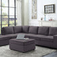 Cassia - 7 Seat Reversible Modular Sectional Sofa With Ottoman