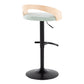 Grotto - Contemporary Adjustable Barstool With Swivel & Rounded T Footrest (Set of 2)