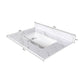 Bianco Carrara Venato Elegant Marble Vanity Top, Bathroom Vanity With Undermount Sink, Sintered Stone
