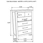 Pelton - 5 Drawer Chest - Oak