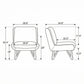 Armless Accent Chair - Gray