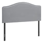 Full Size, Bed Headboard Only, Upholstered Transitional - Gray