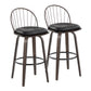 Riley - Industrial / Urban Fixed Height Barstool With Swivel With Removable Cushion (Set of 2)