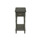 Accent Side Table, 2 Tier, Storage Drawer, Stylish Traditional Design