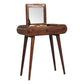 Mini Dressing Table With Foldable Mirror - Caramel