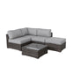 Seating Set With Cushions Handcrafted Wicker Design