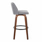 Toriano - Mid Century Modern Fixed Height Barstool Swivel And Round Footrest (Set of 2)