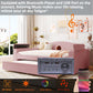 Upholstered Daybed With Storage Armrests, Trundle And Latest Integrated tooth Audio System