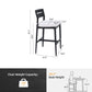 Modern Outdoor Bar Stools With Backrest And Footrest (Set of 2)