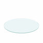 20" Round Tempered Glass Table Top Clear Glass 1 / 4" Thick Flat Polished Edge - Transparent