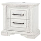 2 Drawer Nightstand With Dual USB Charging Ports - Vintage