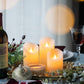 Flickering LED Candles With Remote Timer (Set of 3) - Ivory