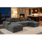 Sectional Sofa With 2 Ottomans And Toss Pillows