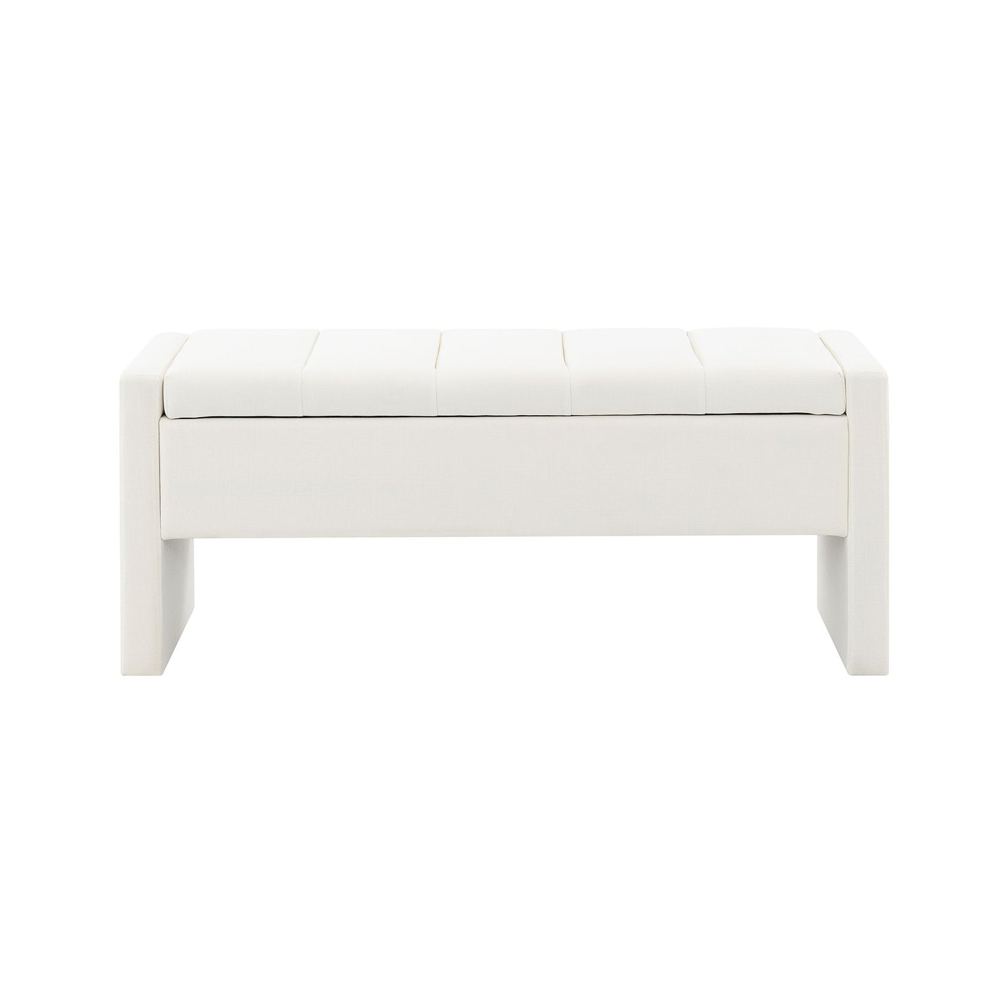 Modern Upholstered Large Bed End Bench With Storage