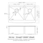 Double Bowl Farmhouse Sink, Stainless Steel Apron Front