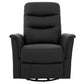 Manual Recliner Chair With 8 Point Massage And Swivel Function For Living Room - Black