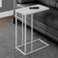 Accent Table, C - Shaped, Tempered Glass, Stylish Design Contemporary & Modern