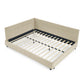 Upholstered Storage Tufted Bed Frame With Backrest And Armrests
