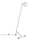 Eileen - Contemporary Floor Lamp - Nickel / White