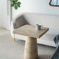 Square Side Table With Pedestal Base