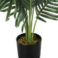 34" Tall, Artificial Plant, Palm Tree, Indoor, Faux, Fake, Floor, Greenery, Potted, Real Touch, Decorative - Green / Black