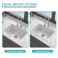 Undermount Single Bowl Ceramic Kitchen Sink, Dual Mount