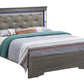 Bed With LED Light Accents Headboard