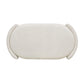 Fuji - Oval Storage Bench, Upholstered - Ivory White