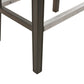 Belfast - Set of 2 - 28" Cream Counter Stools with Dark Grey Wood Frame, Pewter Nailhead, and High Back Design