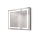36" X 30" Medicine Cabinet With LED Vanity Mirror, Anti-Fog Recessed Or Surface Mount Bathroom Double Door Large Storage 3000K~6000K Bright Lighted Aluminum Storage Cabinet With Touch Switch - Silver