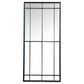 Harvik - Window Pane Wall Mirror With Linear Trim - Black